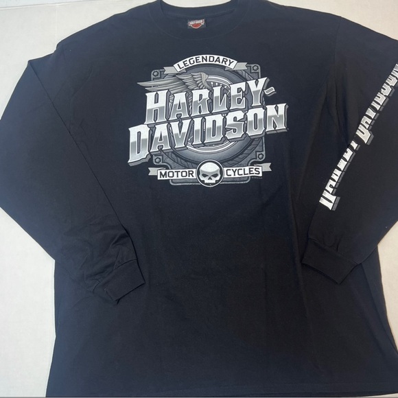 Harley Davison long sleeve t shirt size 2xl unisex longhorn Harley Texas. - Picture 1 of 9